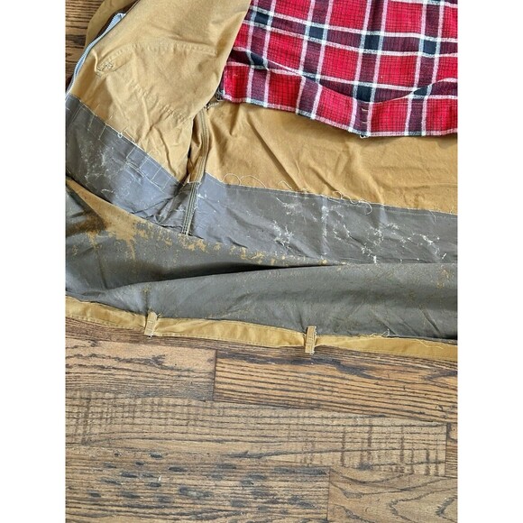 Vintage 60’s Black Sheep Flannel Insulated Canvas Hunting Jacket W/ Game Pouch - Picture 6 of 11
